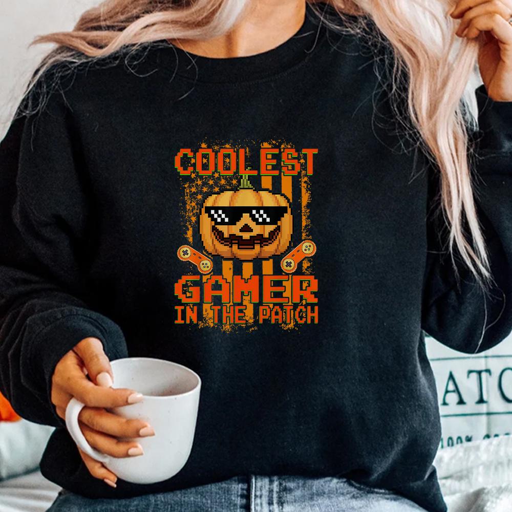 Coolest Gamer In The Patch Pumpkin Halloween Shirt Coolest Gamer In The Patch Pumpkin Halloween Shirt