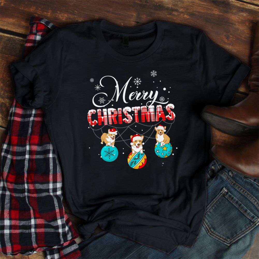 Corgi Merry Christmas Plaid Leopard Corgi Dog Shirt Corgi Merry Christmas Plaid Leopard Corgi Dog Shirt