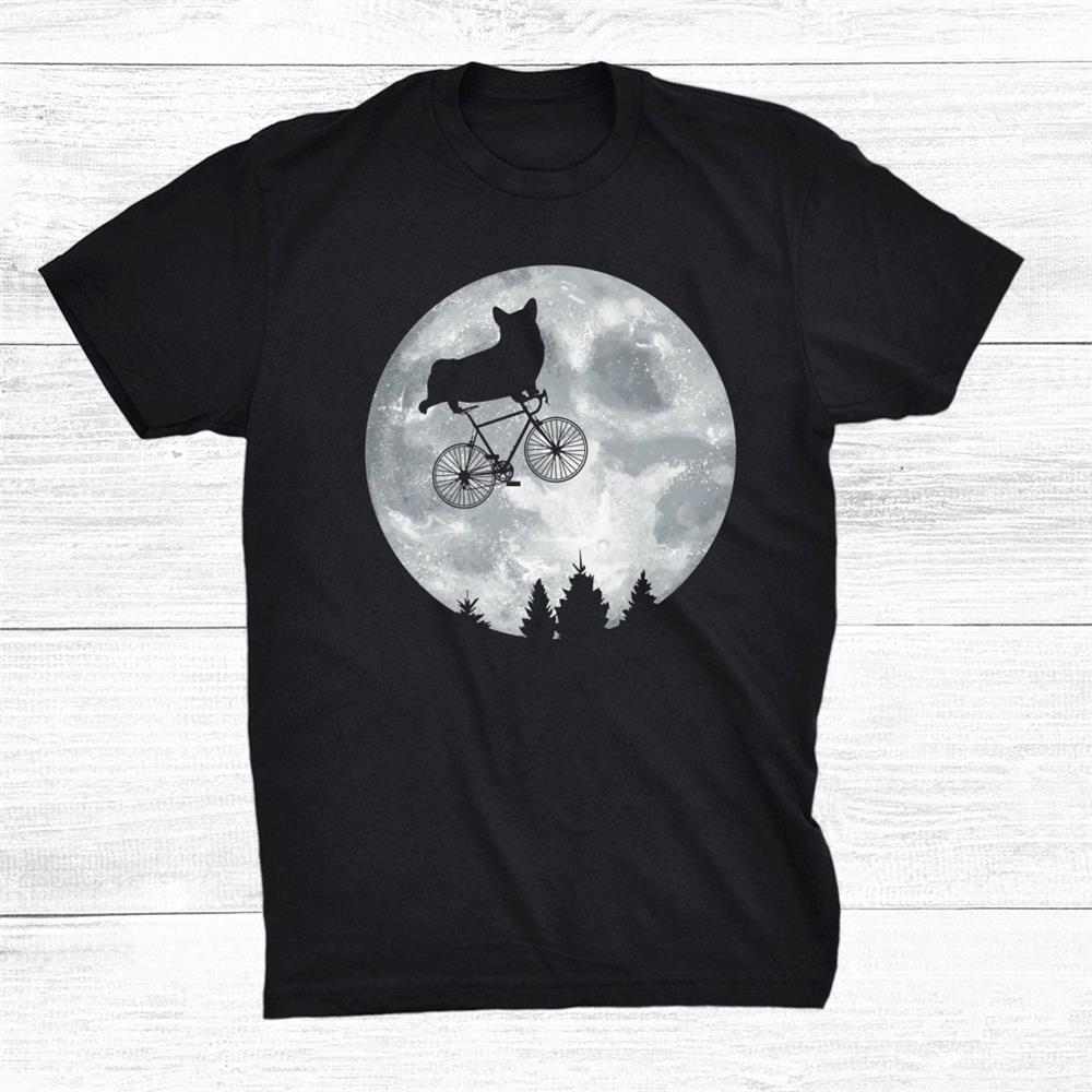 Corgi Riding Moon Bike Halloween Lunar Cycling Pwc Shirt Corgi Riding Moon Bike Halloween Lunar Cycling Pwc Shirt