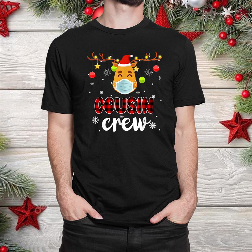 Cousin Crew Reindeer Mask Plaid Christmas Shirt Cousin Crew Reindeer Mask Plaid Christmas Shirt