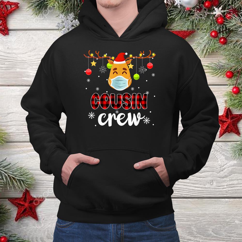 Cousin Crew Reindeer Mask Plaid Christmas Shirt Cousin Crew Reindeer Mask Plaid Christmas Shirt