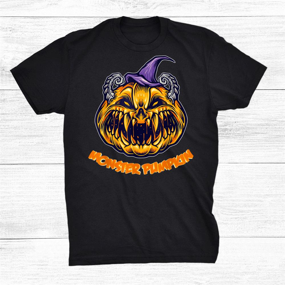 Creepy Monster Pumpkin Shirt Funny Halloween Shirt Creepy Monster Pumpkin Shirt Funny Halloween Shirt