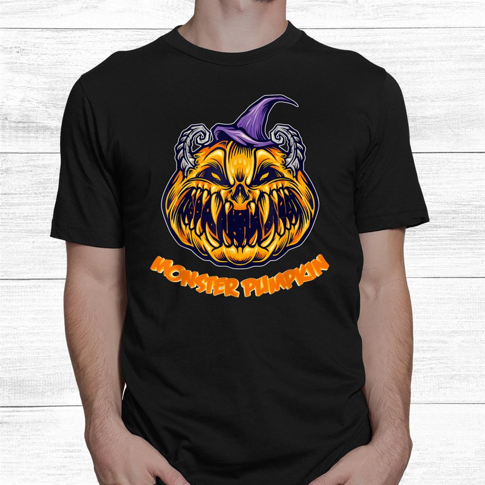 Creepy Monster Pumpkin Shirt Funny Halloween Shirt Creepy Monster Pumpkin Shirt Funny Halloween Shirt