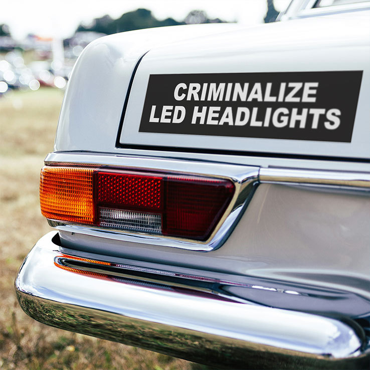 Criminalize LED Headlights Car Magnet Criminalize LED Headlights Car Magnet