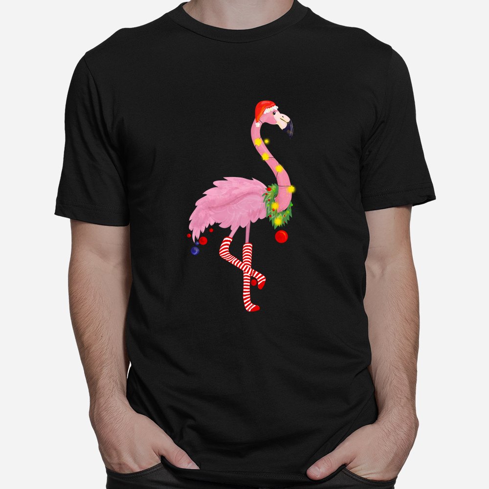 Cute And Fun Tropical Flamingo Christmas Shirt Cute And Fun Tropical Flamingo Christmas Shirt