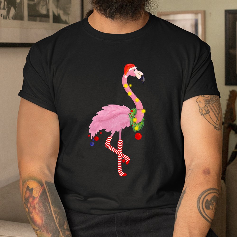 Cute And Fun Tropical Flamingo Christmas Shirt Cute And Fun Tropical Flamingo Christmas Shirt
