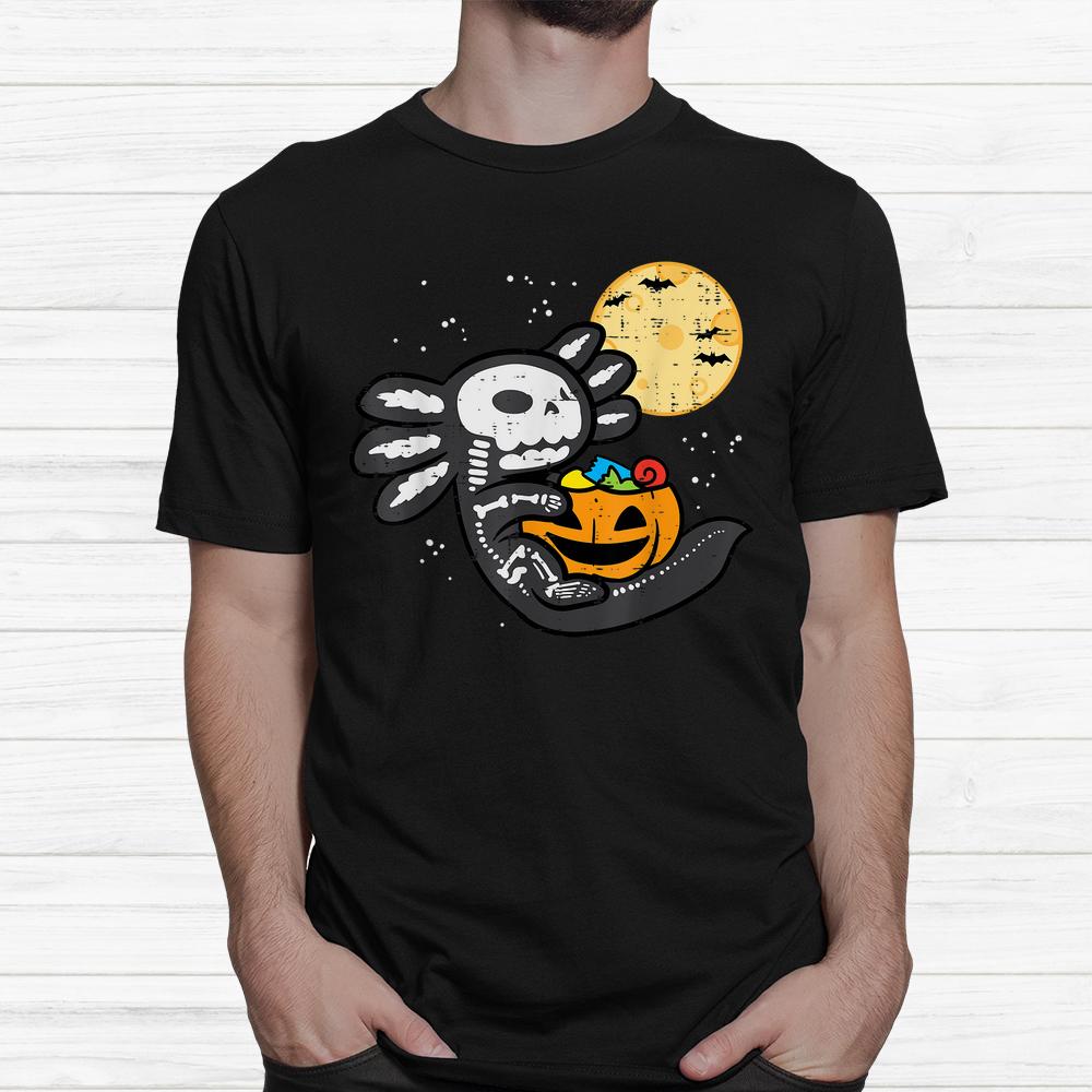 Cute Axolotl Sugar Skull Pumpkin Candy Halloween Shirt Cute Axolotl Sugar Skull Pumpkin Candy Halloween Shirt