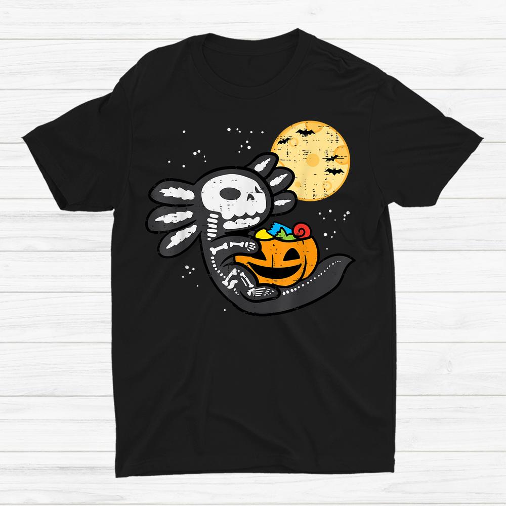 Cute Axolotl Sugar Skull Pumpkin Candy Halloween Shirt Cute Axolotl Sugar Skull Pumpkin Candy Halloween Shirt