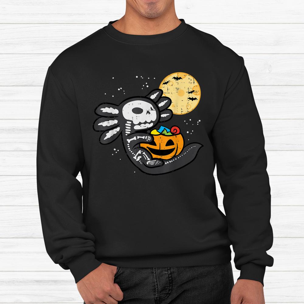 Cute Axolotl Sugar Skull Pumpkin Candy Halloween Shirt Cute Axolotl Sugar Skull Pumpkin Candy Halloween Shirt