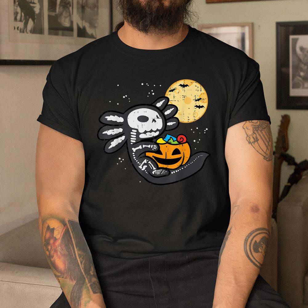Cute Axolotl Sugar Skull Pumpkin Candy Halloween Shirt Cute Axolotl Sugar Skull Pumpkin Candy Halloween Shirt