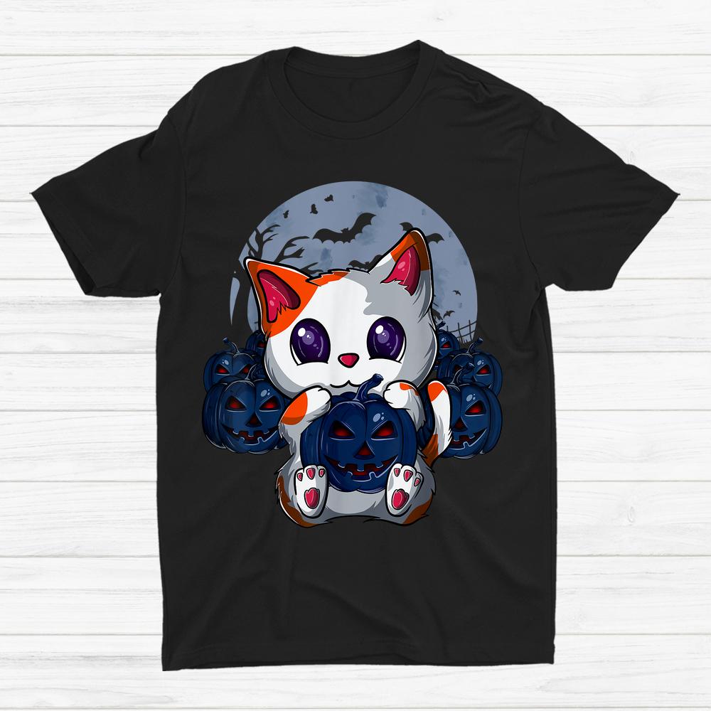 Cute Cat Pumpkin Moon Halloween Cat Shirt Cute Cat Pumpkin Moon Halloween Cat Shirt