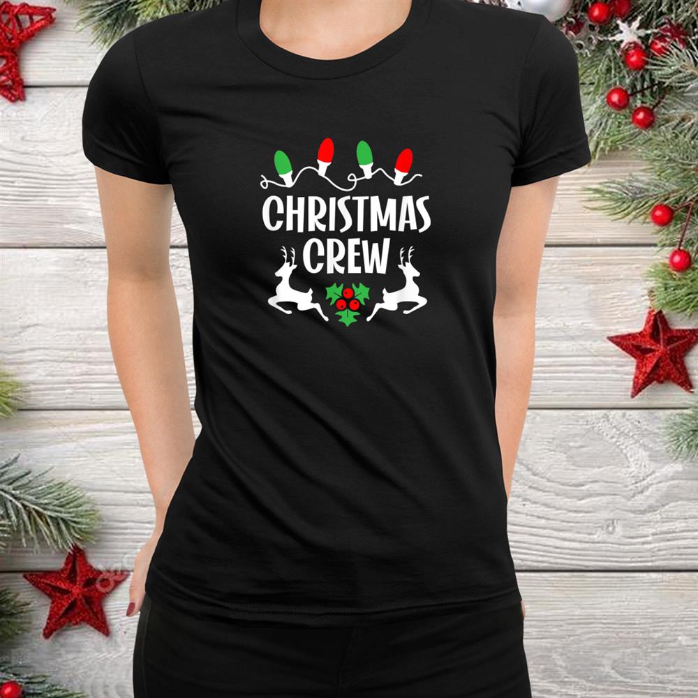 Cute Family Christmas Crew Matching Pajama Lights Shirt Cute Family Christmas Crew Matching Pajama Lights Shirt