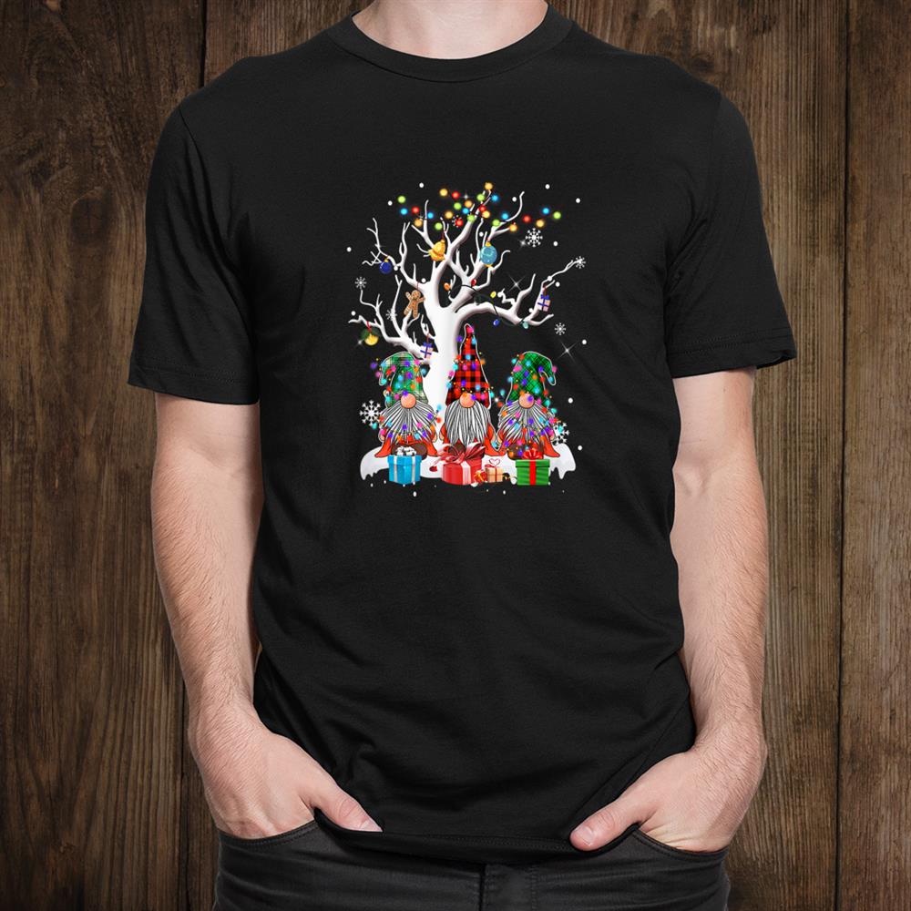 Cute Gnome Buffalo Plaid Christmas Tree Light Ugly Santa Hat Shirt Cute Gnome Buffalo Plaid Christmas Tree Light Ugly Santa Hat Shirt