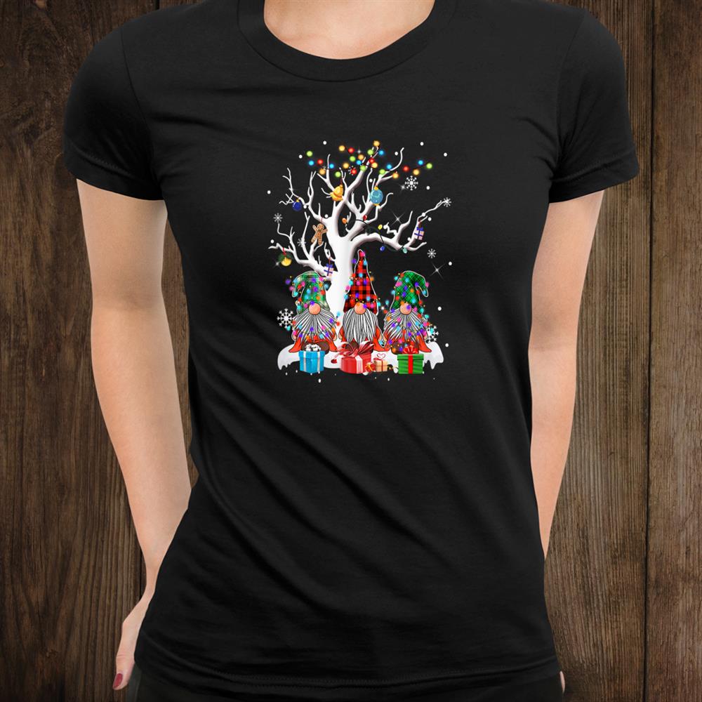 Cute Gnome Buffalo Plaid Christmas Tree Light Ugly Santa Hat Shirt Cute Gnome Buffalo Plaid Christmas Tree Light Ugly Santa Hat Shirt
