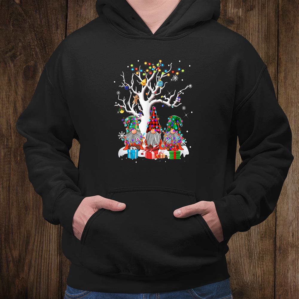 Cute Gnome Buffalo Plaid Christmas Tree Light Ugly Santa Hat Shirt Cute Gnome Buffalo Plaid Christmas Tree Light Ugly Santa Hat Shirt