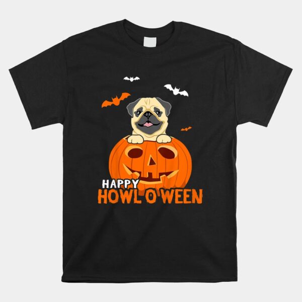 Cute Halloween Pug Dog Pumpkin Costumes Thanksgiving Shirt