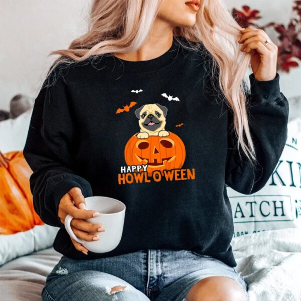 Cute Halloween Pug Dog Pumpkin Costumes Thanksgiving Shirt