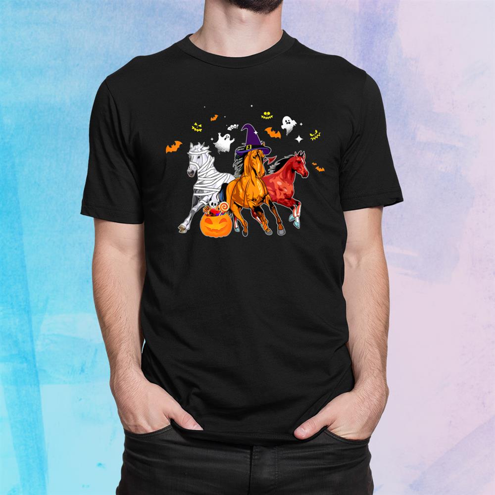 Cute Horse In Halloween Horse Zombie Witch Pumpkin Shirt Cute Horse In Halloween Horse Zombie Witch Pumpkin Shirt