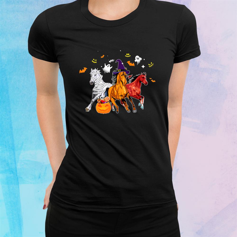 Cute Horse In Halloween Horse Zombie Witch Pumpkin Shirt Cute Horse In Halloween Horse Zombie Witch Pumpkin Shirt