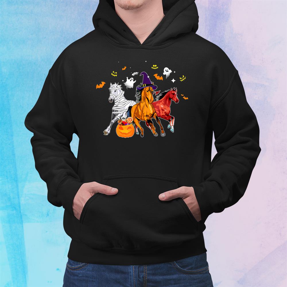 Cute Horse In Halloween Horse Zombie Witch Pumpkin Shirt Cute Horse In Halloween Horse Zombie Witch Pumpkin Shirt