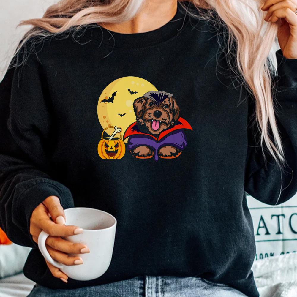 Cute Maltipo Dog With Halloween Spooky Dog Halloween Shirt Cute Maltipo Dog With Halloween Spooky Dog Halloween Shirt