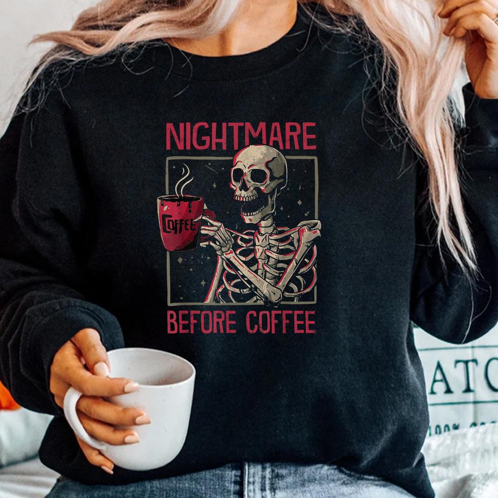 Cute Nightmare Before Coffee Halloween Shirt Cute Nightmare Before Coffee Halloween Shirt