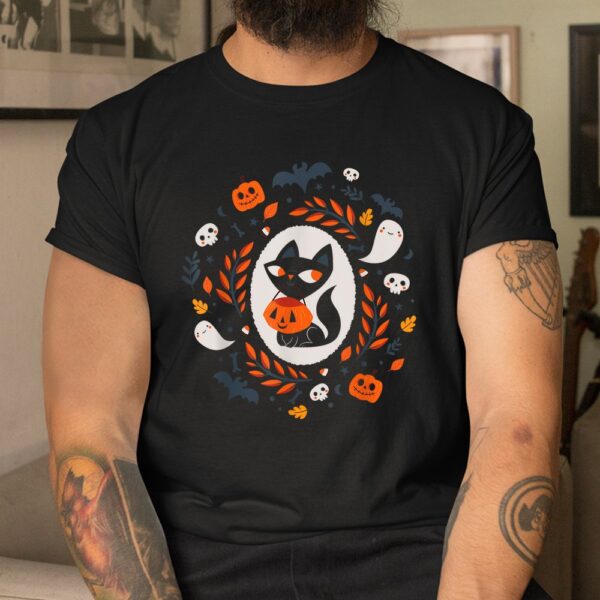 Cute Retro Black Cat Fall Halloween Shirt 8 Cute Retro Black Cat Fall Halloween Shirt