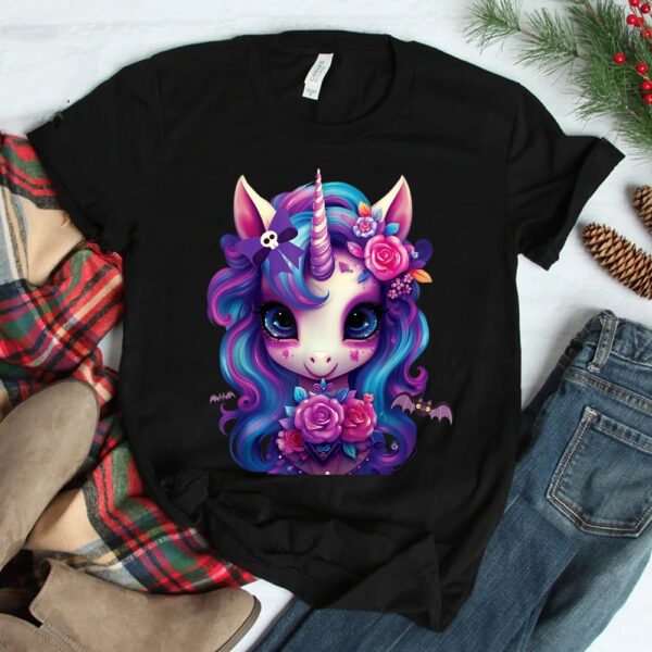 cute unicorn halloween girls shirt 2