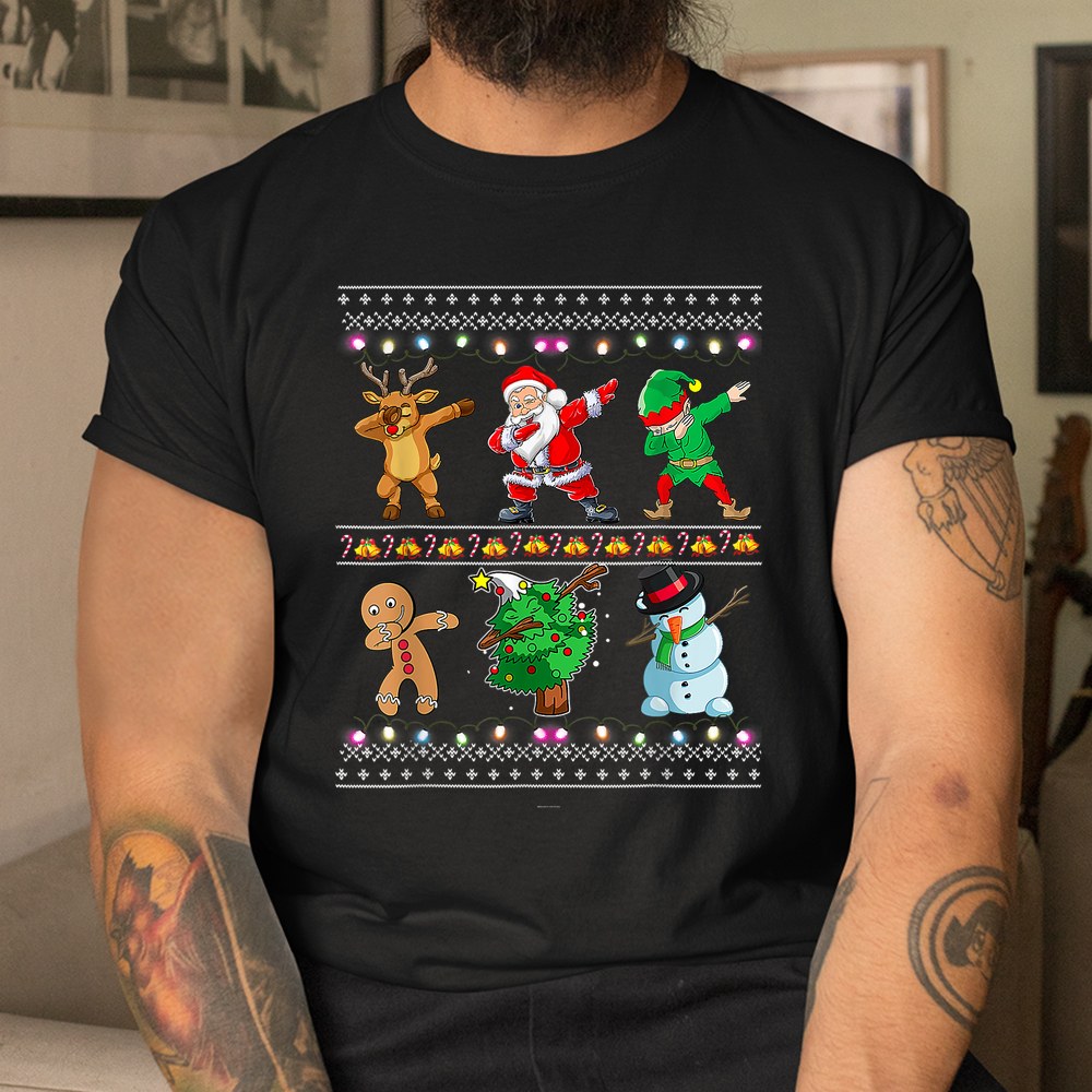 Dabbing Santa Elf Friends Christmas Shirt Dabbing Santa Elf Friends Christmas Shirt
