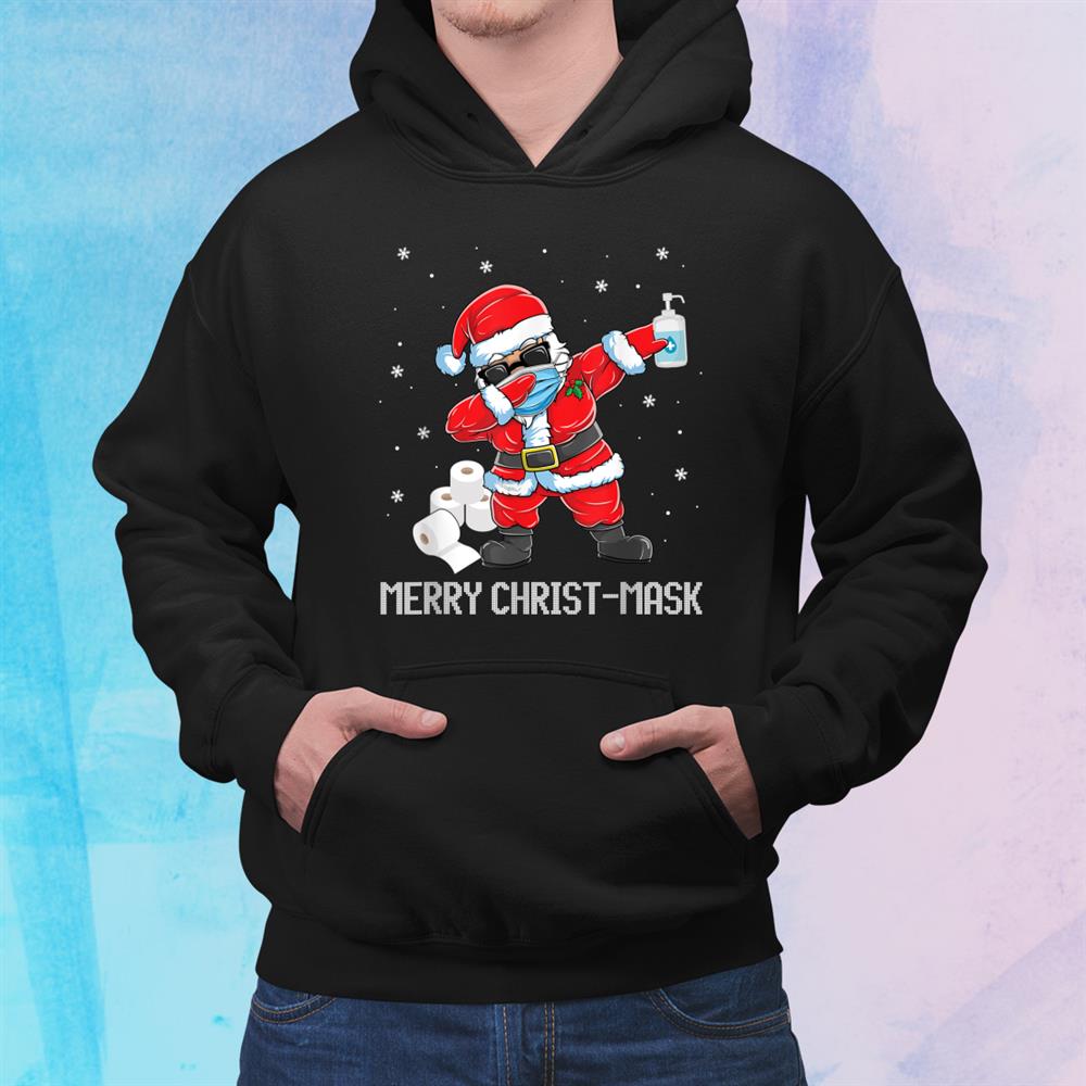Dabbing Santa In Sunglasses Wearing Mask Funny Christmas Shirt Dabbing Santa In Sunglasses Wearing Mask Funny Christmas Shirt