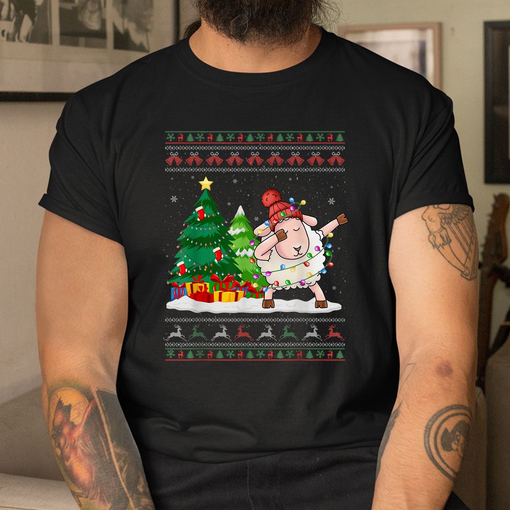 Dabbing Sheep Santa Hat Ugly Christmas Sweater Shirt Dabbing Sheep Santa Hat Ugly Christmas Sweater Shirt