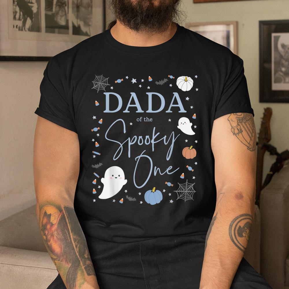Dada Of The Spooky One First Birthday Blue Boy 1st Halloween Shirt Dada Of The Spooky One First Birthday Blue Boy 1st Halloween Shirt
