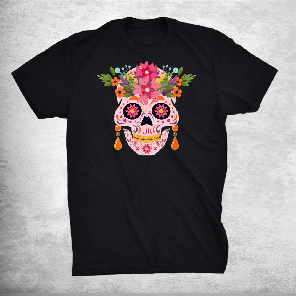 Day Of The Dead Mexico Womens Sugar Skull Cute Halloween Shirt Day Of The Dead Mexico Womens Sugar Skull Cute Halloween Shirt