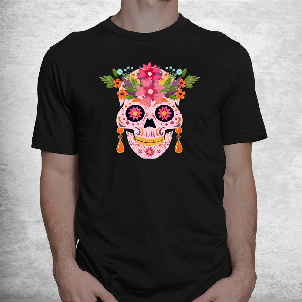 Day Of The Dead Mexico Womens Sugar Skull Cute Halloween Shirt Day Of The Dead Mexico Womens Sugar Skull Cute Halloween Shirt