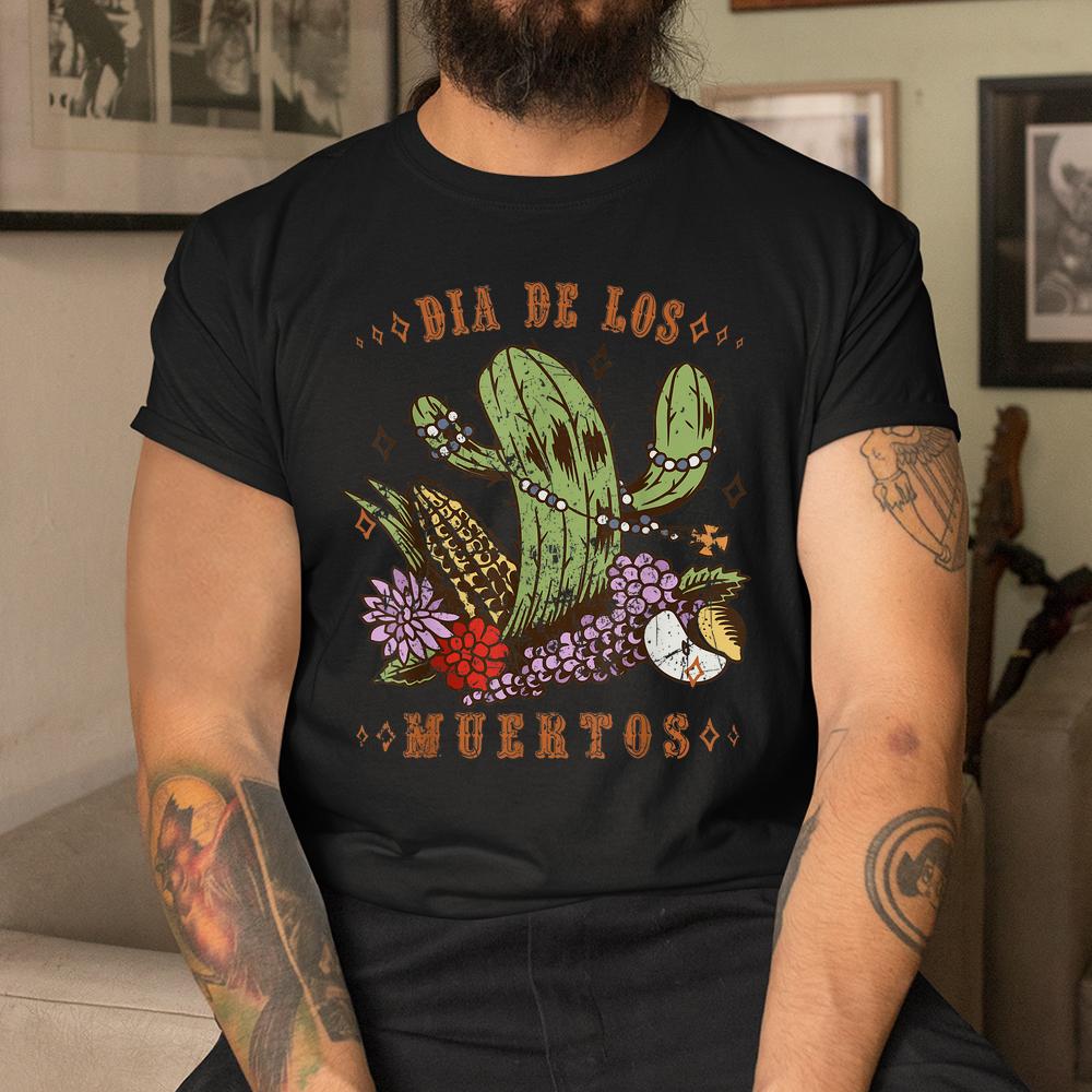 Dia De Los Muertos Cactus Rosary Corn Grunge Halloween Shirt Dia De Los Muertos Cactus Rosary Corn Grunge Halloween Shirt