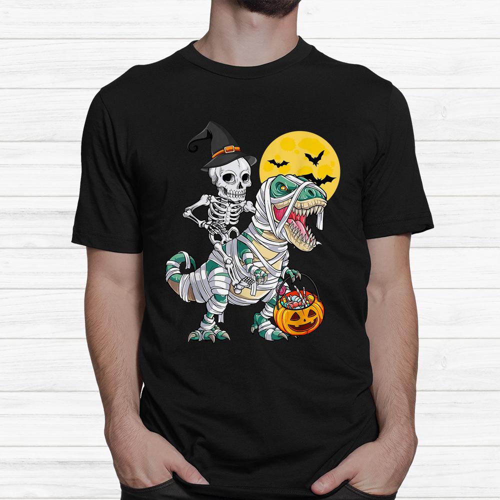 Dinosaur Skeleton T-rex Scary Pumpkin Moon Halloween Shirt Dinosaur Skeleton T-rex Scary Pumpkin Moon Halloween Shirt