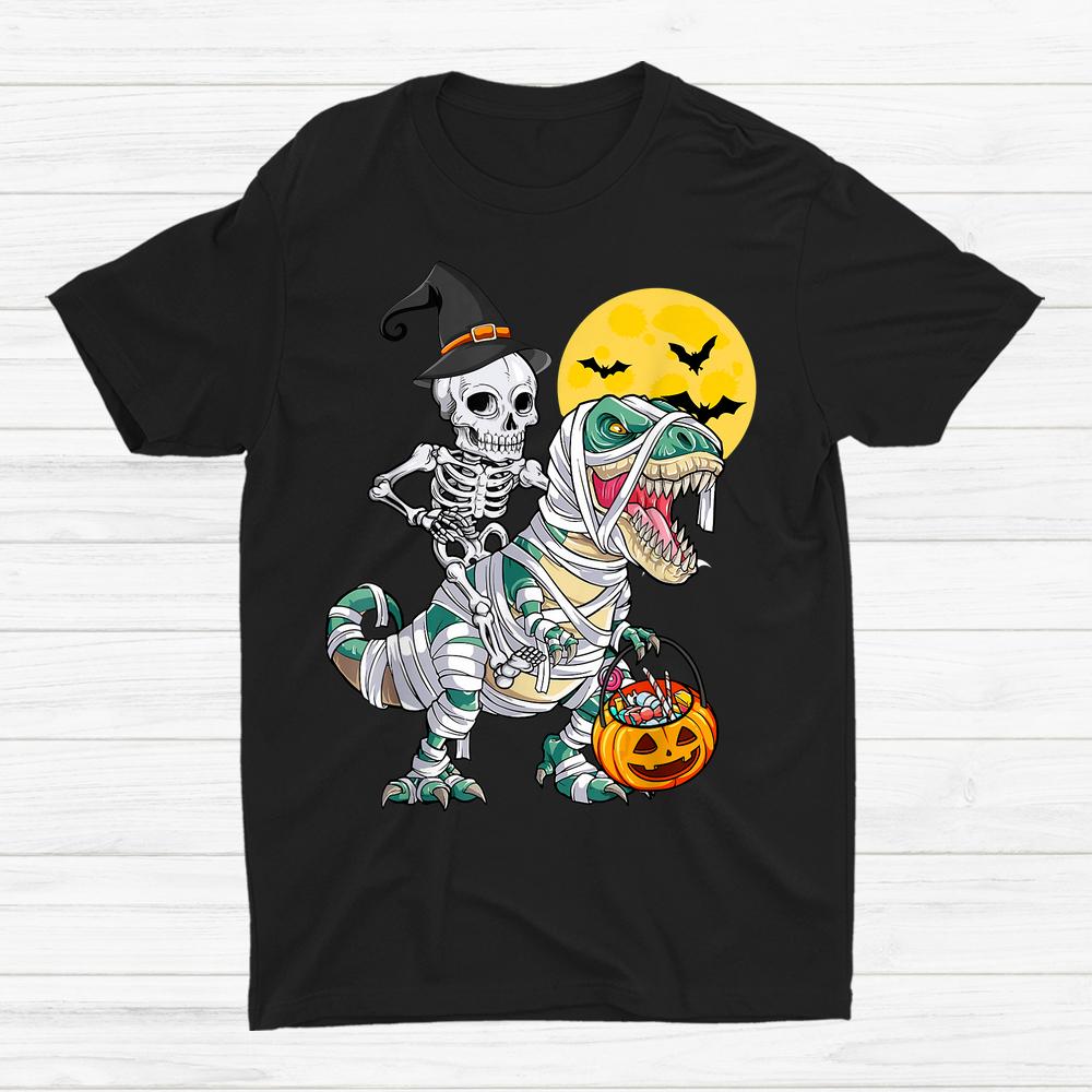 Dinosaur Skeleton T-rex Scary Pumpkin Moon Halloween Shirt Dinosaur Skeleton T-rex Scary Pumpkin Moon Halloween Shirt