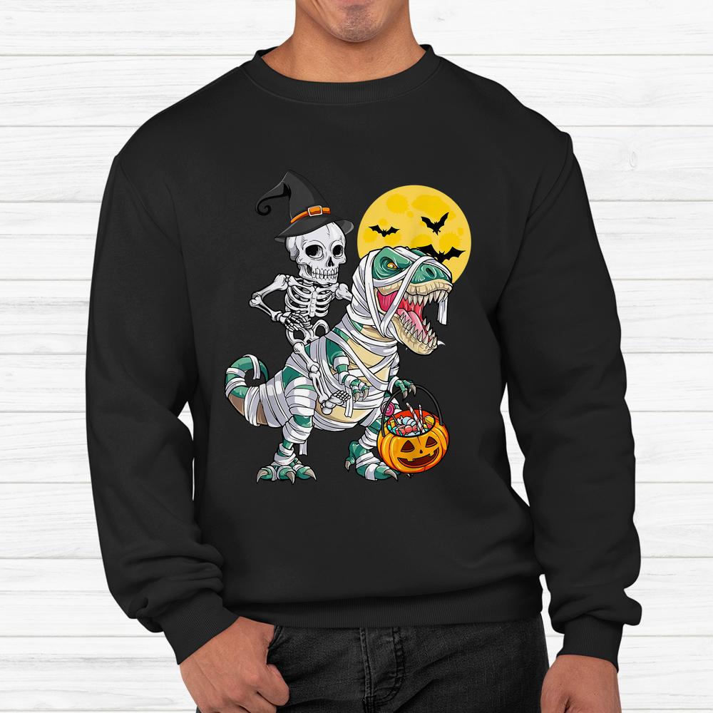 Dinosaur Skeleton T-rex Scary Pumpkin Moon Halloween Shirt Dinosaur Skeleton T-rex Scary Pumpkin Moon Halloween Shirt