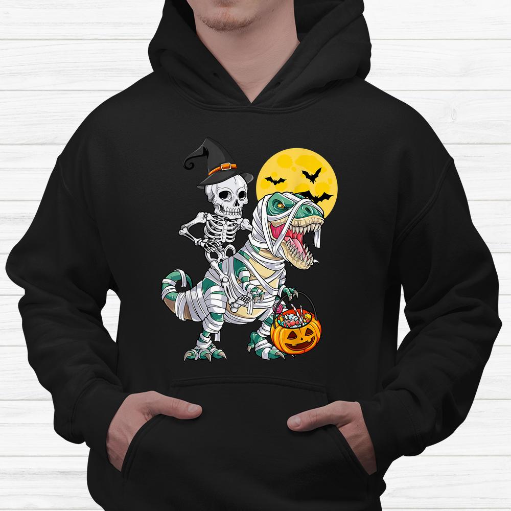 Dinosaur Skeleton T-rex Scary Pumpkin Moon Halloween Shirt Dinosaur Skeleton T-rex Scary Pumpkin Moon Halloween Shirt