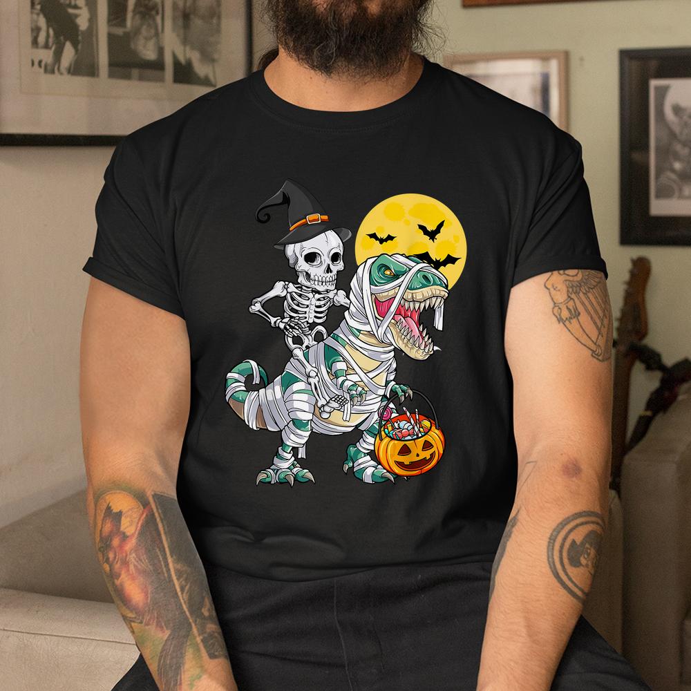 Dinosaur Skeleton T-rex Scary Pumpkin Moon Halloween Shirt Dinosaur Skeleton T-rex Scary Pumpkin Moon Halloween Shirt