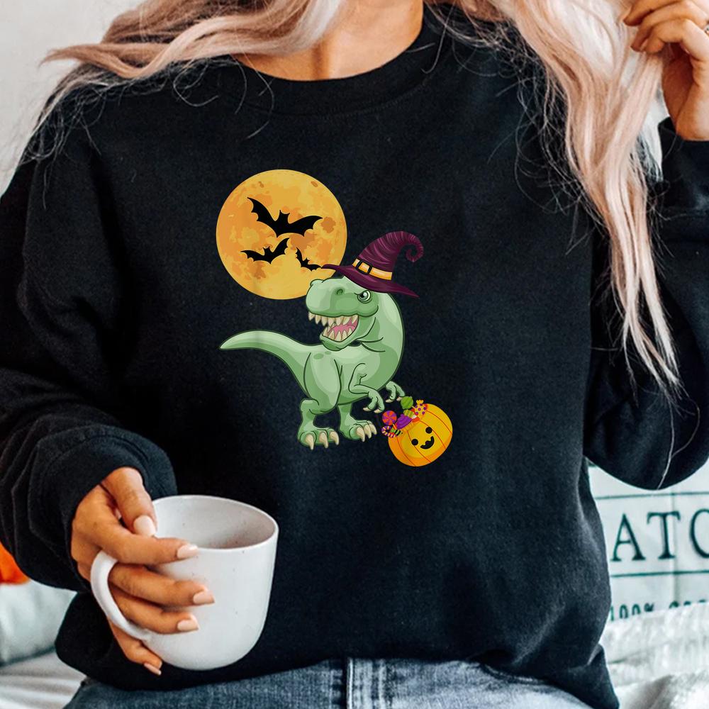 Dinosaur T-rex Scary Pumpkin Moon Halloween Shirt Dinosaur T-rex Scary Pumpkin Moon Halloween Shirt