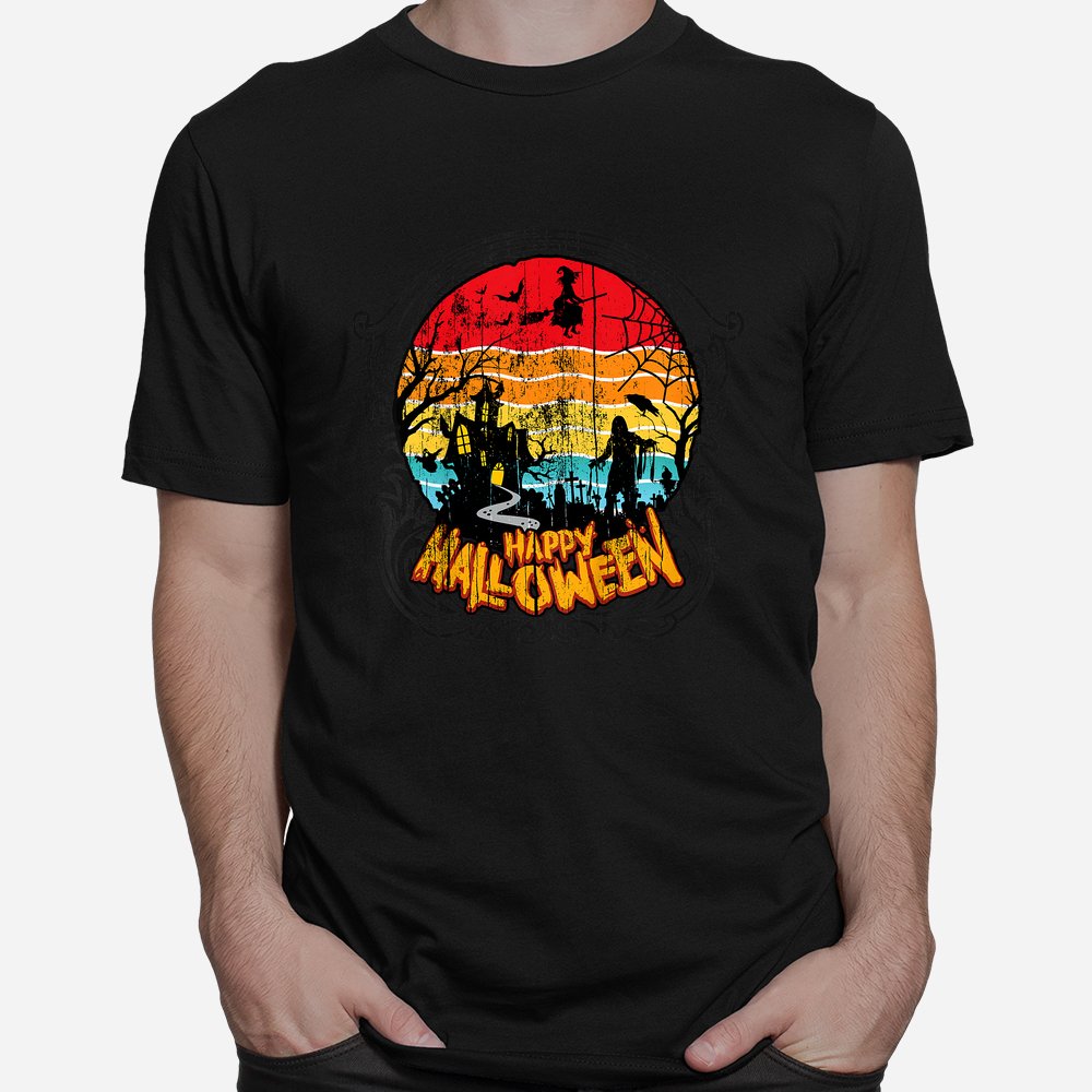 Distressed Retro Vintage Halloween Shirt 10 distressed retro vintage halloween shirt 1 1