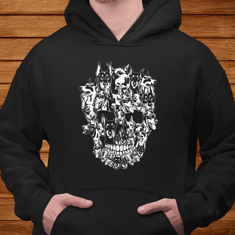 Doberman Dog Skull Tshirt Best Halloween Shirt Doberman Dog Skull Tshirt Best Halloween Shirt