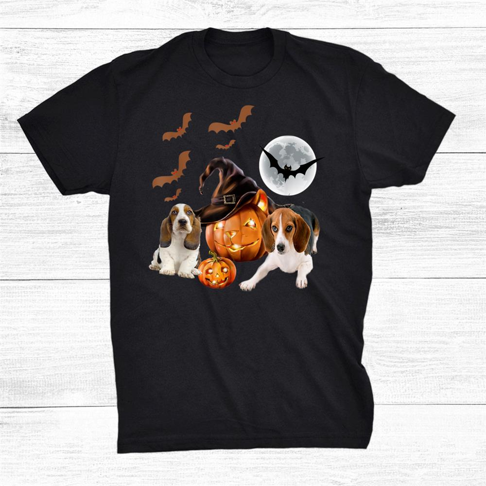 Dog Halloween Basset Hound Jack O Lantern Pumpkin Shirt Dog Halloween Basset Hound Jack O Lantern Pumpkin Shirt