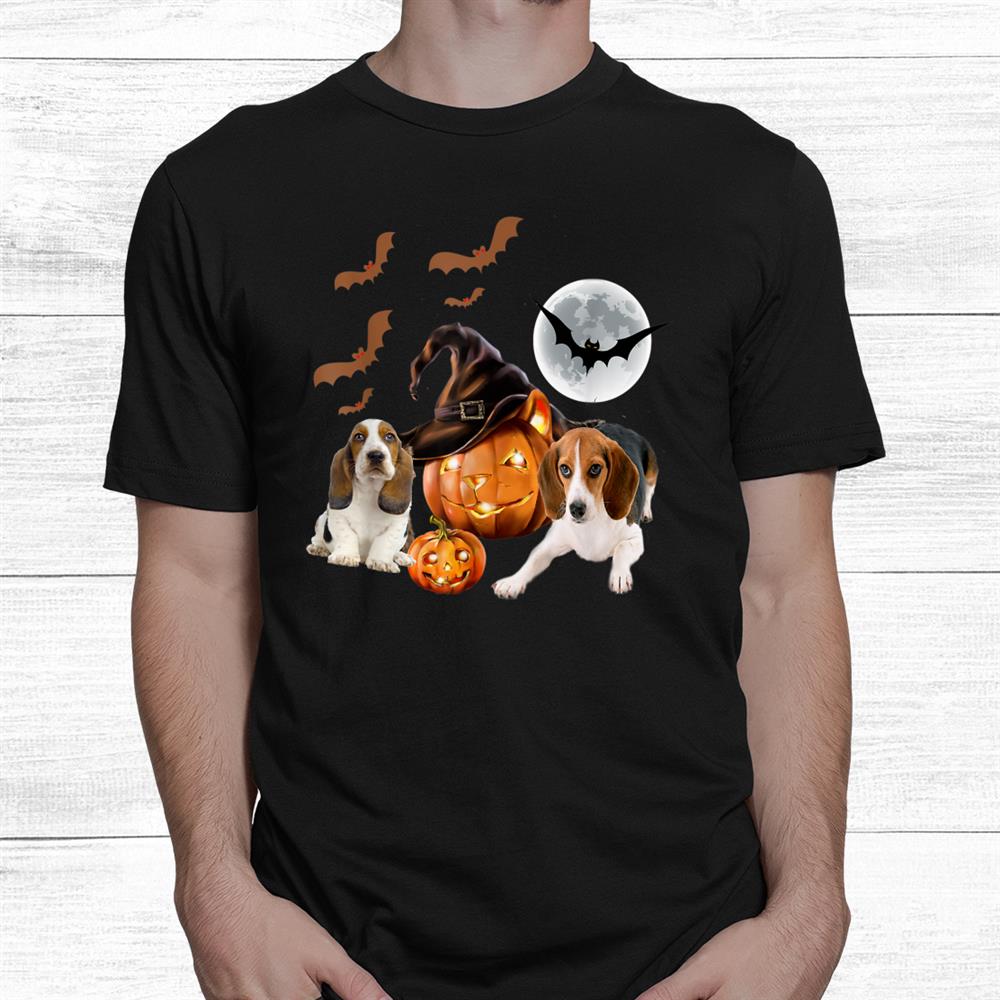 Dog Halloween Basset Hound Jack O Lantern Pumpkin Shirt Dog Halloween Basset Hound Jack O Lantern Pumpkin Shirt