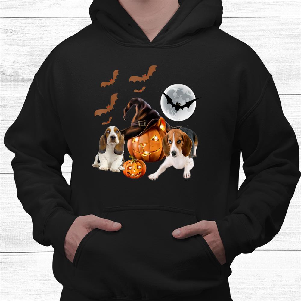 Dog Halloween Basset Hound Jack O Lantern Pumpkin Shirt Dog Halloween Basset Hound Jack O Lantern Pumpkin Shirt