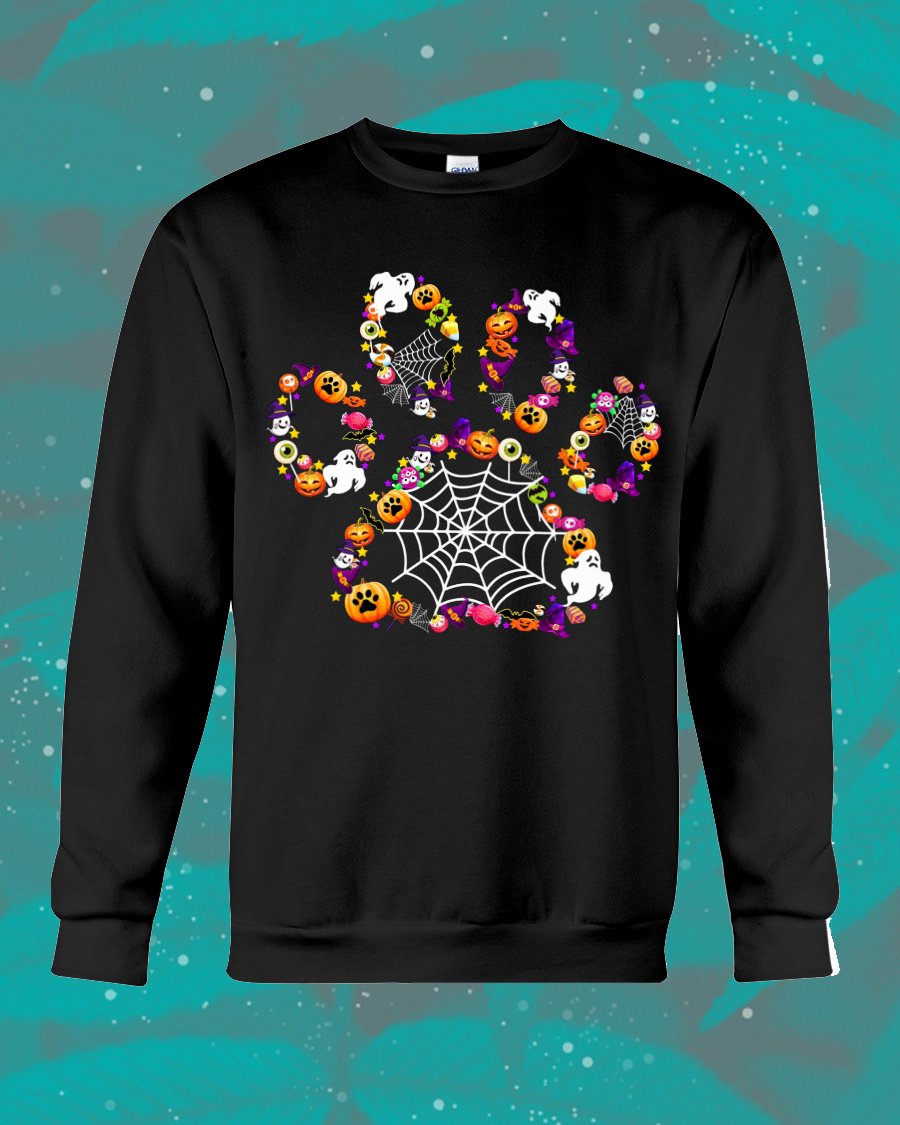 Dog Paw Happy Halloween Shirt Dog Paw Happy Halloween Shirt