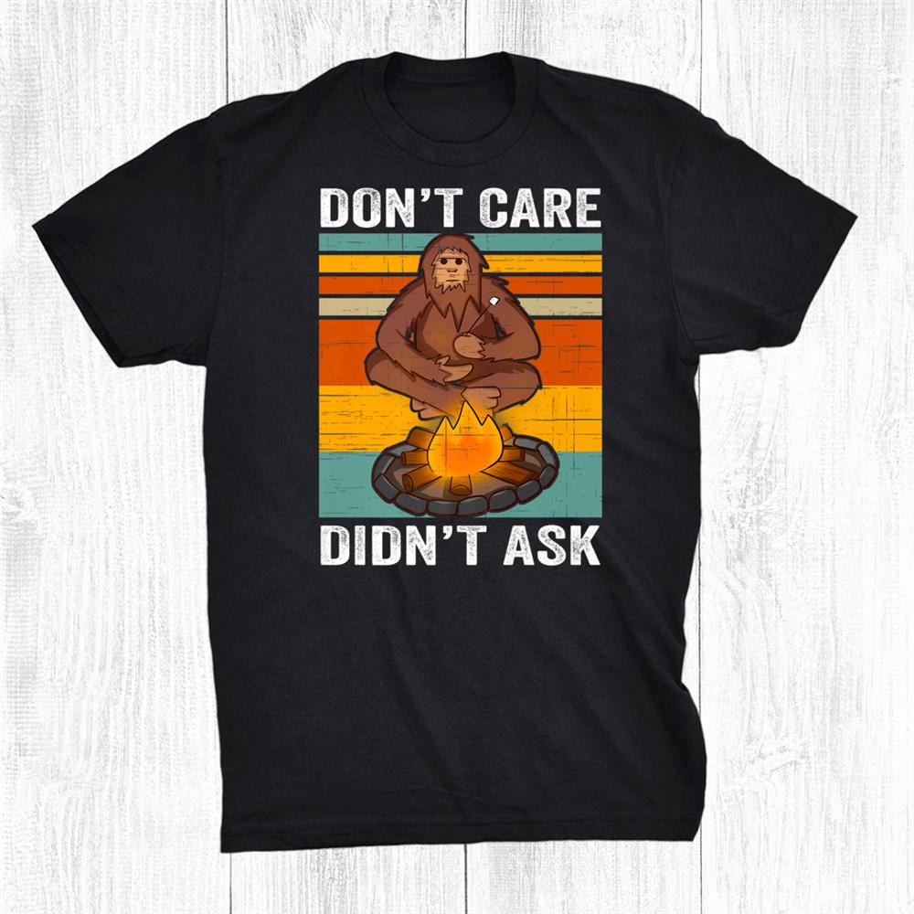 Don’t Care Didnt Ask Funny Yeti Bigfoot In A Boat Halloween Shirt Don’t Care Didnt Ask Funny Yeti Bigfoot In A Boat Halloween Shirt