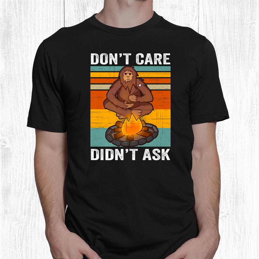 Don’t Care Didnt Ask Funny Yeti Bigfoot In A Boat Halloween Shirt Don’t Care Didnt Ask Funny Yeti Bigfoot In A Boat Halloween Shirt