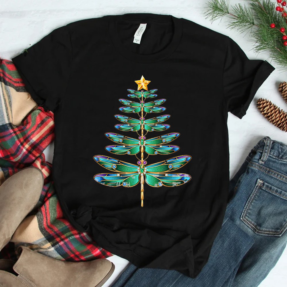 Dragonfly Christmas Tree Entomologist Xmas Insect Shirt Dragonfly Christmas Tree Entomologist Xmas Insect Shirt